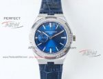 Perfect Replica Vacheron Constantin Overseas Small Blue Dial Ladies Diamonds Watches